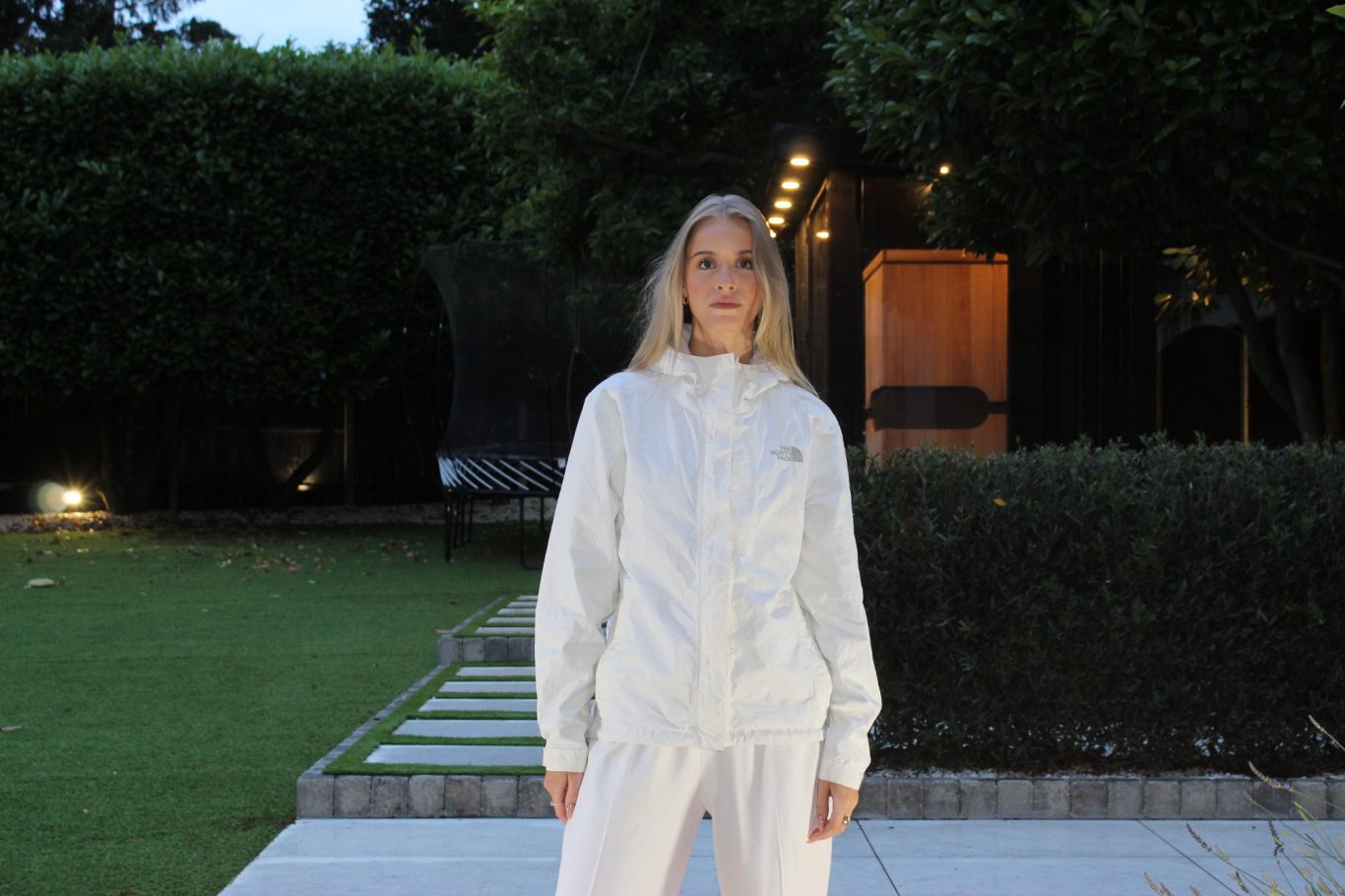 White North Face Waterproof Jacket